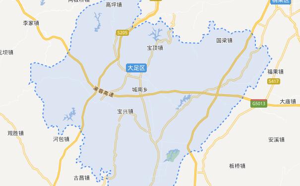 成都到重庆大足区物流专线可将货物送到的服务地区