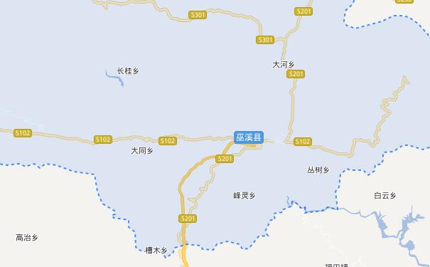 成都到巫溪县物流专线可将货物送到的服务地区