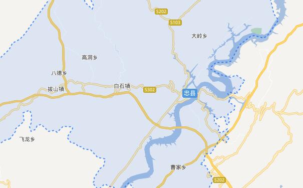 成都到忠县物流专线可将货物送到的服务地区